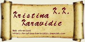 Kristina Karavidić vizit kartica